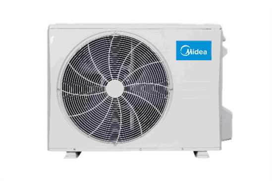 Example Midea outdoor unit shared by the three rooms